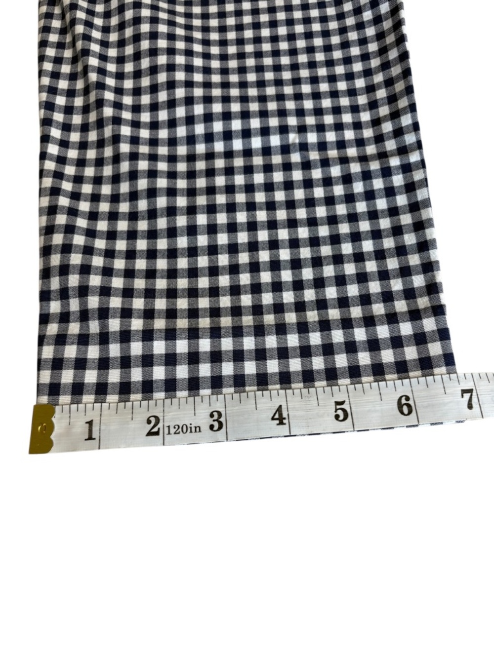 Talbots Slim Crop Preppy Gingham Pants in Navy Blue and White Size 10P - Picture 6 of 11